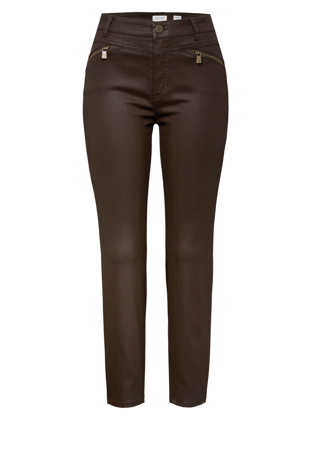 Skinny-Fit in Lederoptik | Style »Audrey_070« dark brown